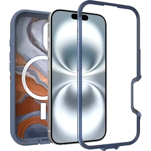Противоударный чехол Otterbox Defender Series Pro XT MagSafe High Desert Marble (Blue) для iPhone 16 - Фото 4