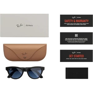 Фотохромні розумні окуляри Ray-Ban Meta Skyler, Shiny Black / Clear / Cerulean Blue Transitions - Фото 6