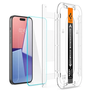Защитное стекло с рамкой для поклейки Spigen EZ FIT Glas.tR для iPhone 16 Plus | 15 Plus (2 шт.) - Фото 2