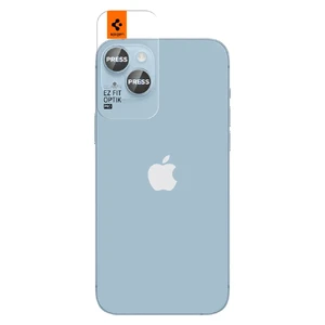 Захисне скло на камеру Spigen Optik Pro Blue для iPhone 15 | 15 Plus | 14 | 14 Plus (2 шт.) - Фото 8