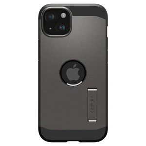 Противоударный чехол с подставкой Spigen Tough Armor (MagFit) Gunmetal для iPhone 15 - Фото 9