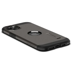 Противоударный чехол с подставкой Spigen Tough Armor (MagFit) Gunmetal для iPhone 15 - Фото 6