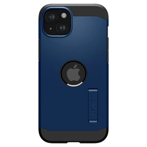 Противоударный чехол с подставкой Spigen Tough Armor (MagFit) Navy Blue для iPhone 15 Plus - Фото 9