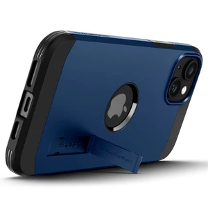 Противоударный чехол с подставкой Spigen Tough Armor (MagFit) Navy Blue для iPhone 15 Plus - Фото 3