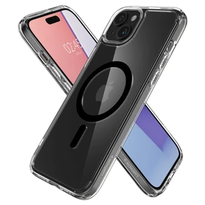 Прозрачный чехол с MagSafe Spigen Ultra Hybrid (MagFit) Black для iPhone 15 - Фото 2