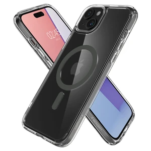 Прозорий чохол з MagSafe Spigen Ultra Hybrid (MagFit) Graphite для iPhone 15 - Фото 2