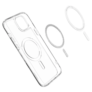 Прозрачный чехол с MagSafe Spigen Ultra Hybrid (MagFit) White для iPhone 15 Plus - Фото 3