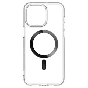 Прозрачный чехол с MagSafe Spigen Ultra Hybrid (MagFit) Carbon Fiber для iPhone 15 Pro Max - Фото 6