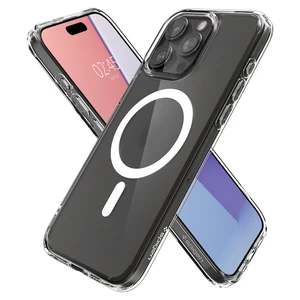 Прозрачный чехол с MagSafe Spigen Ultra Hybrid (MagFit) Frost Clear для iPhone 15 Pro Max - Фото 2