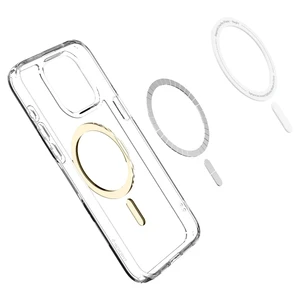 Прозрачный чехол с MagSafe Spigen Ultra Hybrid (MagFit) Gold для iPhone 15 Pro Max - Фото 3