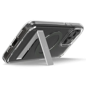 Прозрачный чехол с подставкой Spigen Ultra Hybrid S (MagFit) Graphite для iPhone 15 Pro - Фото 4
