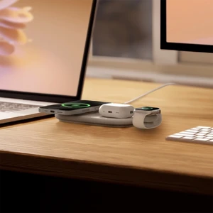 Док-станция MagSafe Belkin 3-в-1 BoostCharge Pro Charging Pad White 15W с Qi2 для iPhone | Apple Watch | AirPods - Фото 7