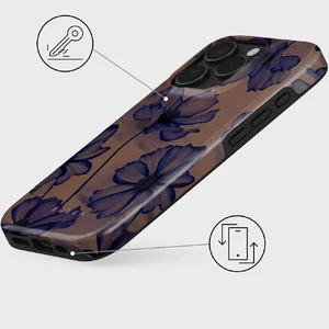 Чохол Burga Velvet Night Mag для iPhone 16 Pro, коричнево-синій - Фото 3