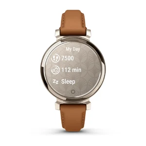 Смарт-часы Garmin Lily 2 Classic Cream Gold с кожаным ремешком Tan Leather Band - Фото 4