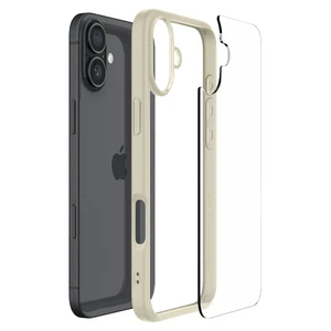 Прозорий бежевий чохол Spigen Ultra Hybrid для iPhone 16 Plus - Фото 11
