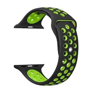 Ремешок iLoungeMax Nike Sport Band Black | Green для Apple Watch 41mm | 40mm | 38mm  OEM - Фото 2