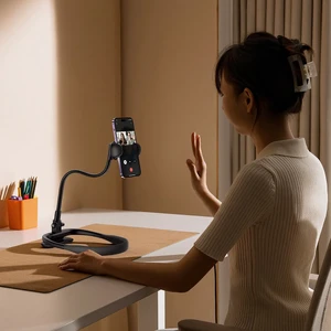 Держатель для телефона Baseus ComfortJoy Black на шею, с подставкой и регулировкой на 360° - Фото 6