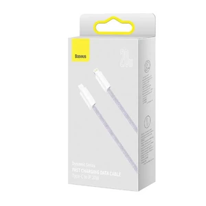Нейлоновый кабель Baseus Type-C to Lightning для быстрой зарядки iPhone 20W (1m) Purple - Фото 6