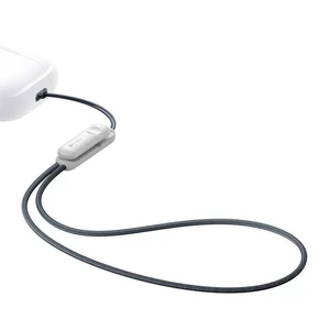 Нейлоновый ремешок для AirPods Pro 2 | Baseus Crystal Series Gray - Фото 6