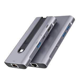 Купить Хаб (адаптер) ESR 8-in-1 Portable USB-C Hub Grey 