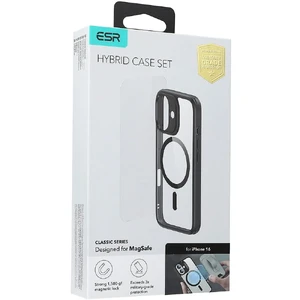 Прозорий чорний чохол зі склом ESR Classic Hybrid Halolock MagSafe для iPhone 16 - Фото 6