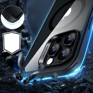 Черный прозрачный чехол с закаленным стеклом ESR Classic Hybrid MagSafe iPhone 16 Pro Max - Фото 2