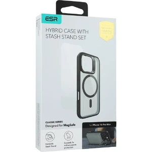 Черный прозрачный чехол со стеклом ESR Classic Hybrid MagSafe iPhone 16 Pro Max - Фото 7