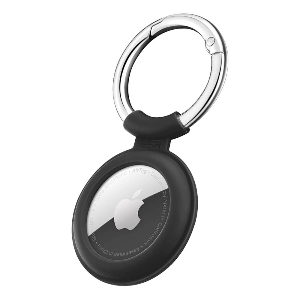 Силиконовый чехол c карабином ESR Cloud Silicone Keychain Case Black для AirTag