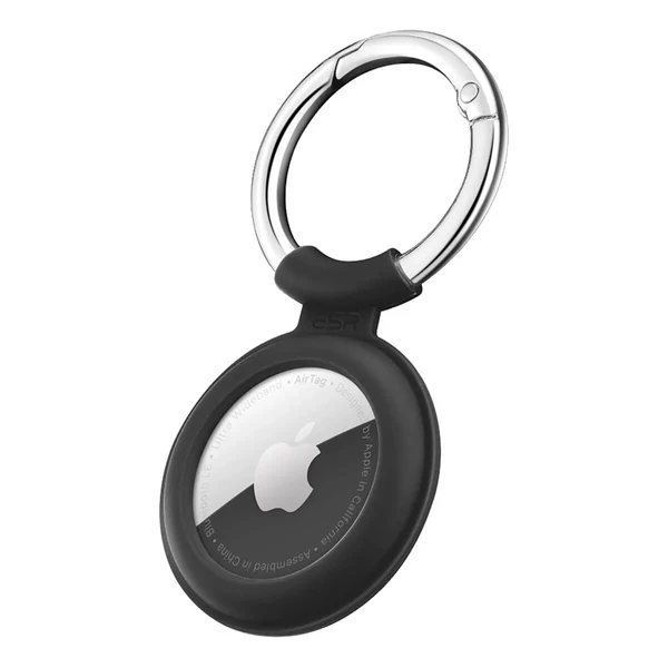 Силіконовий чохол c карабіном ESR Cloud Silicone Keychain Case Black для AirTag у Вінниці