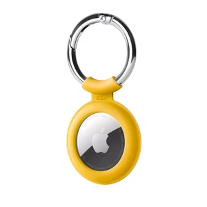 Силиконовый чехол c карабином ESR Cloud Silicone Keychain Case Yellow для AirTag - Фото 2