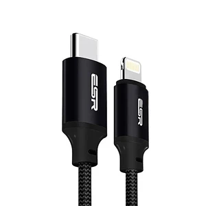 Кабель ESR Double Braided USB Type-C PD to Lightning Black 1.2m - Фото 2