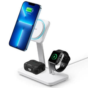 Купить Док-станция ESR HaloLock Wireless Charger 3 in 1 Arctic White для iPhone | AirPods | Apple Watch + EU адаптер