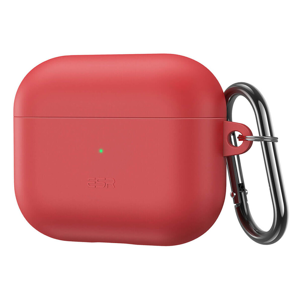 Силиконовый чехол с карабином ESR HaloLock Magnetic Soft Case Red для AirPods 3