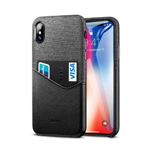 Шкіряний чохол з відділенням для карт ESR Metro Series Black для iPhone X | XS - Фото 2