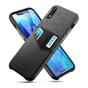 Кожаный чехол с отделением для карт ESR Metro Series Black для iPhone XR - Фото 2