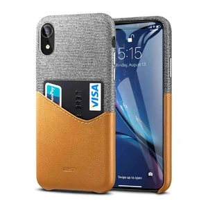 Кожаный чехол с отделением для карт ESR Metro Series Brown для iPhone XR