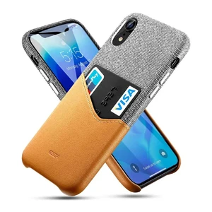 Шкіряний чохол з відділенням для карт ESR Metro Series Brown для iPhone XR - Фото 2