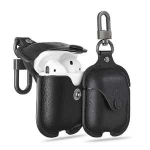 Шкіряний чохол з карабіном ESR Oxford Leather Black для Apple AirPods