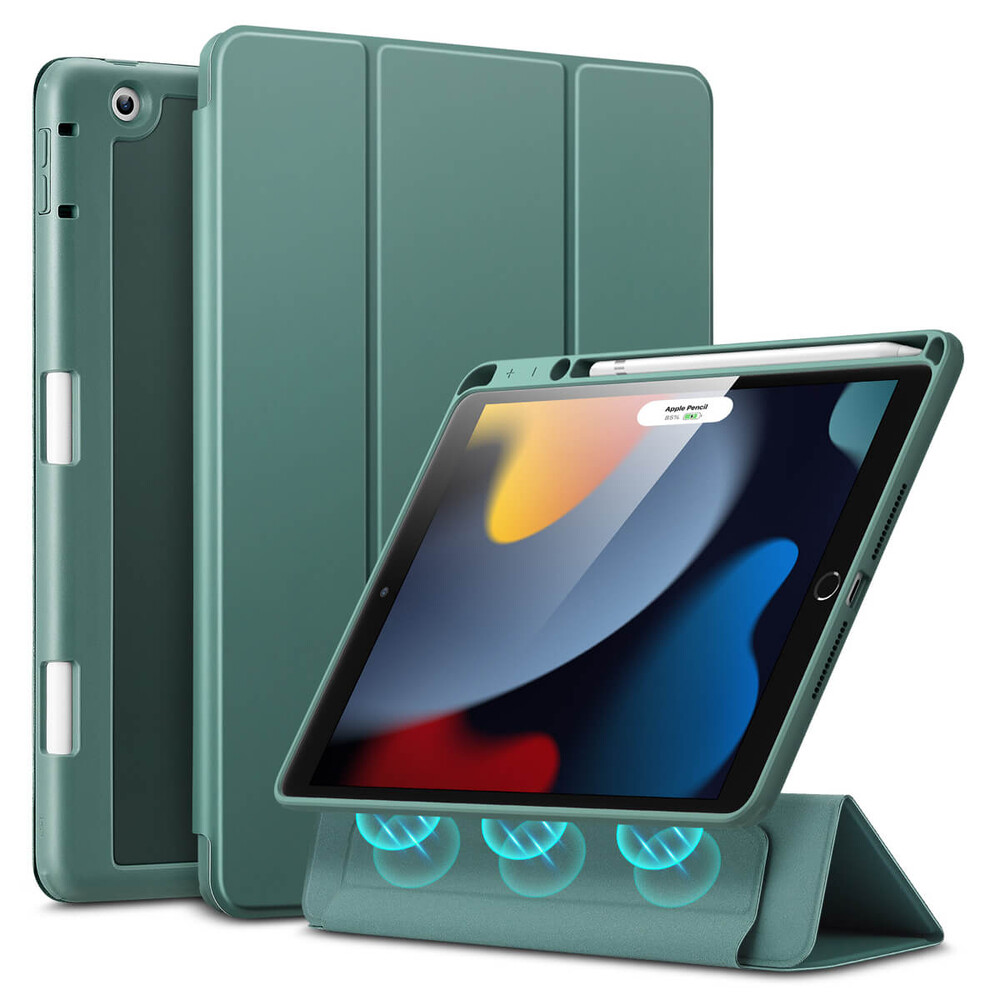 Чехол-книжка с держателем для Apple Pencil ESR Rebound Hybrid Case Pro Frosted Green для iPad 9 | 8 | 7 10.2" (2021 | 2020 | 2019)