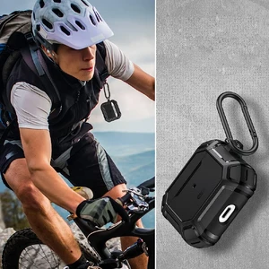 Протиударний чохол з карабіном ESR Tough Shock Armor Case Black для AirPods 3 - Фото 8