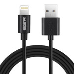 Зарядний MFi USB кабель ESR USB-A to Lightning Black для iPhone (1.2 m)