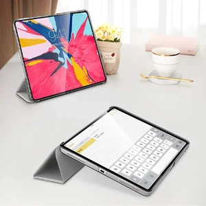 Кожаный чехол ESR Yippee Color Trifold Smart Case Silver для iPad Pro 12.9" (2018) - Фото 4
