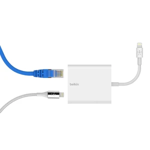 Адаптер Belkin Ethernet + Power Adapter with Lightning Connector MFI для iPad - Фото 4