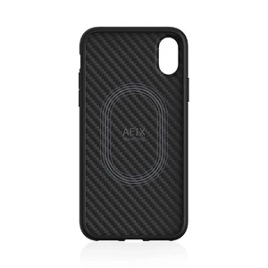 Противоударный чехол Evutec AER Series Karbon Black для iPhone X | XS с магнитным автодержателем - Фото 8