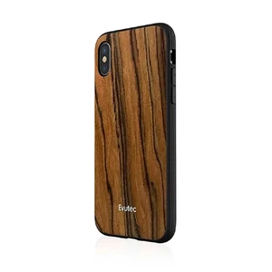 Противоударный чехол Evutec AER Series Wood Burmese Rosewood для iPhone X | XS с магнитным автодержателем - Фото 2
