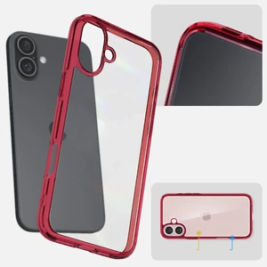 Прозорий червоний чохол Spigen Ultra Hybrid для iPhone 16 - Фото 9