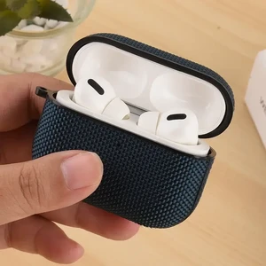 Чохол з карабіном iLoungeMax Nylon Case Blue для AirPods Pro 3 - Фото 2