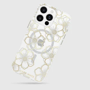 Прозорий чохол зі срібно-золотими елементами Case-Mate Floral Gems Mag для iPhone 16 Pro Max - Фото 11