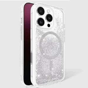 Серебряный блестящий чехол Case-Mate Waterfall MagSafe для iPhone 16 Pro - Фото 12