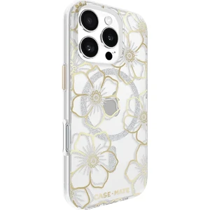 Прозрачный чехол с серебряно-золотыми элементами Case-Mate Floral Gems Mag для iPhone 16 Pro - Фото 2